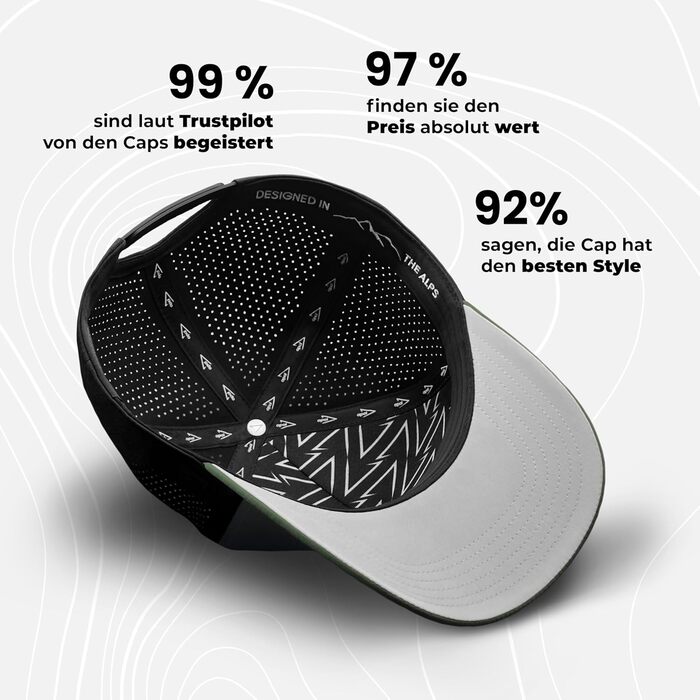 Кепка apol Premium - Cloud Trucker - 100 водонепроникна, дихаюча, міцна, висока якість - Snapback - Чорний Антрацит Темно-синій Оливковий Один розмір Чорний / Оливковий