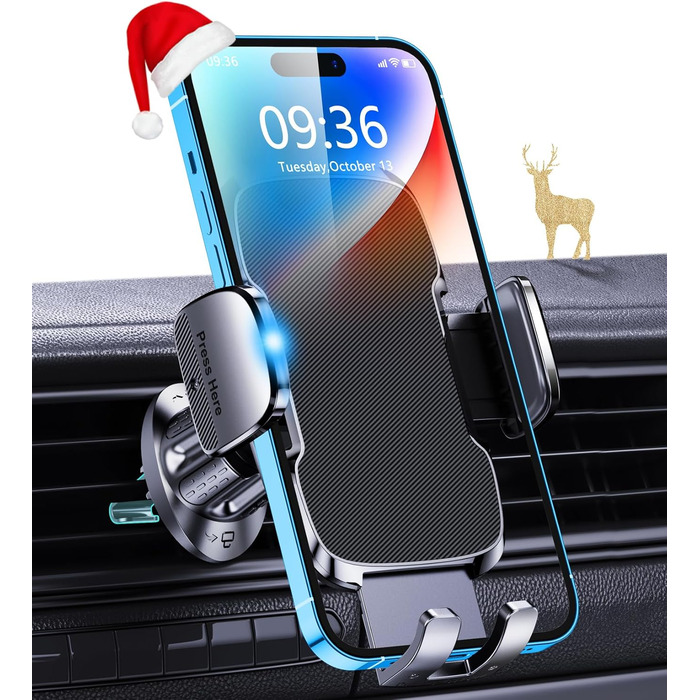Автомобільний тримач для мобільного телефону Glangeh, автомобільна вентиляція, 2024 Upgrade Hook Clip Автомобільний тримач для моб