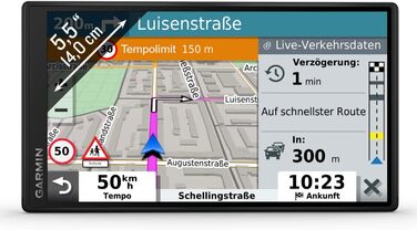 Навігатор Garmin DriveSmart 55 MT-S EU - безрамковий дисплей, 3D-карти навігації та інформація про дорожній рух у реальному часі DriveSmart 55 MT-S Single
