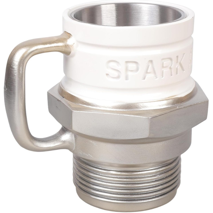 Кухоль із свічками запалювання, іскри, кавова кружка, дорожній посуд, механічний ентузіаст, подарунок, автомобіль