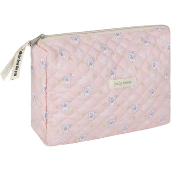 Дорожня косметичка, стьобана туалетна сумка з красивим квітковим візерунком, косметичка великої місткості, портативна сумка для ма