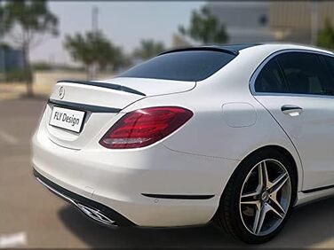 Задній спойлер підходить для Mercedes C-Class W205 Limo, заднє крило, губа спойлера для тюнінгу автомобіля, пофарбована в перегінний куб OEM, ABS пластик, Obsidian Black 197, 70162