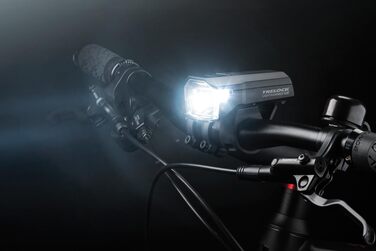 Комплект велосипедних ліхтарів TRELOCK LS 480 LIGHTHAMMER 80 LUX задній ліхтар LS740 з функцією стоп-сигналу Функція заряджання через USB Видимість 100 м Світлодіодний індикатор заряду батареї Схвалено StVZO