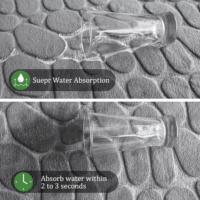 Комплект килимків для ванної, 4 предмети, килимок для ванної, нековзний, можна прати, килимок для ванної з піни з ефектом пам&39яті, комплект килимків для ванної, комплект для ванної з 4 предметів (темно-сірий)