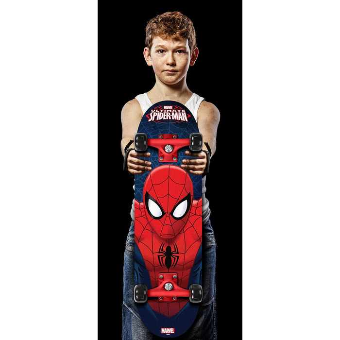 Скейтборд Spiderman ROT 28" Red/Black – круїзер Людина-Павук 28x8 дюймів, для дітей 5-12 років, пластиковий пенні-борд з принтом