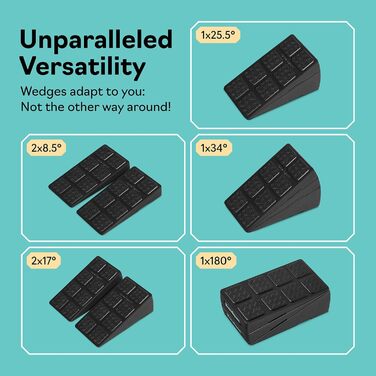 Клин для присідань Блок клина для присідань Вантажопідйомність 235,9 кг Похила дошка для розтяжки литок Розтяжка для литок, Похила дошка Зелена стрічка опору для йоги