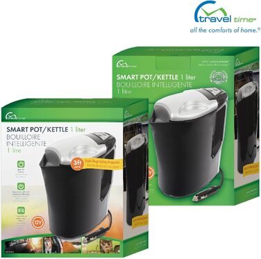 Чайник Travel Time 12 V Smart Pot - універсальна сумісність з більшістю транспортних засобів, легко вмикається та вимикається, зру