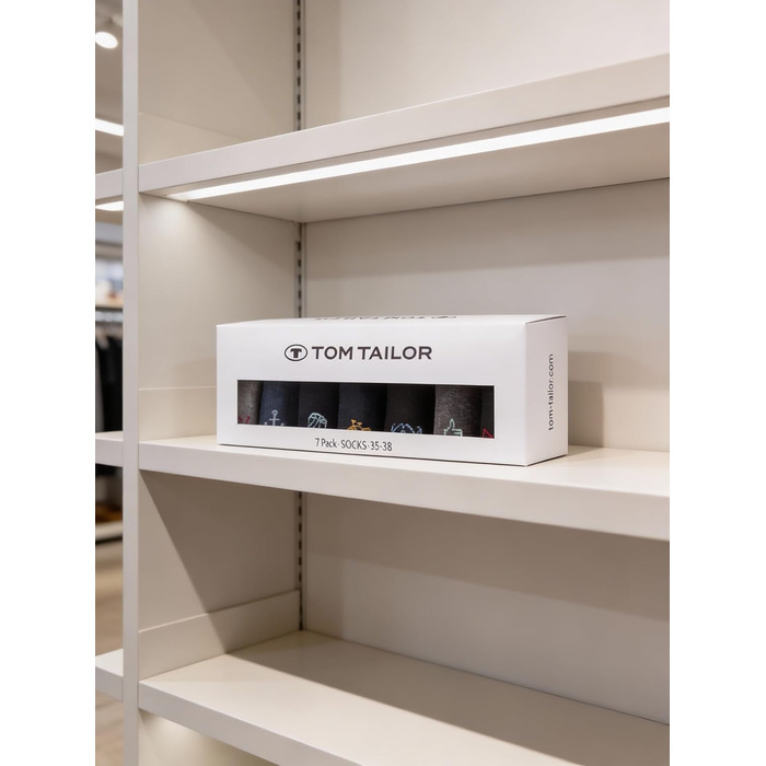 Шкарпетки TOM TAILOR - 7 пар бавовняних шкарпеток для щоденного носіння та відпочинку - прості чоловічі шкарпетки з інструкцією для сортування - розміри 39-42 та 43-46, сірі 43-46