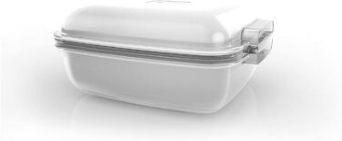 Окремо стояча мікрохвильова піч/ Мікрохвильова піч 800 Вт/ Кварцовий гриль 900 Вт/ Гаряче повітря 1700 Вт/ Функція приготування на парі з Бак пароварки Алюмінієво-сріблястий, 49 SL