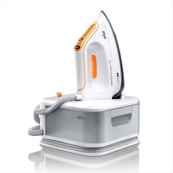 Парова прасувальна станція Braun CareStyle Compact Pro IS 2561 WH, парова праска з підошвою FreeGlide 3D, вертикальна подача пари,