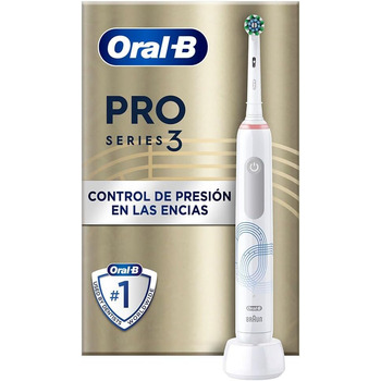 Електрична зубна щітка Oral-B Pro Series 3D, біла, 1 щітка для чищення 3D, видаляє наліт, 3 режими чищення, таймер, акумуляторна 1 шт. (1 упаковка)