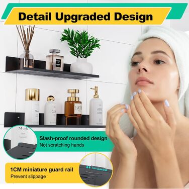 Душова полиця Amyzavls Душова полиця 2 шт. Душова полиця без свердління Душова корзина Самоклеюча полиця для ванної кімнати з нерж