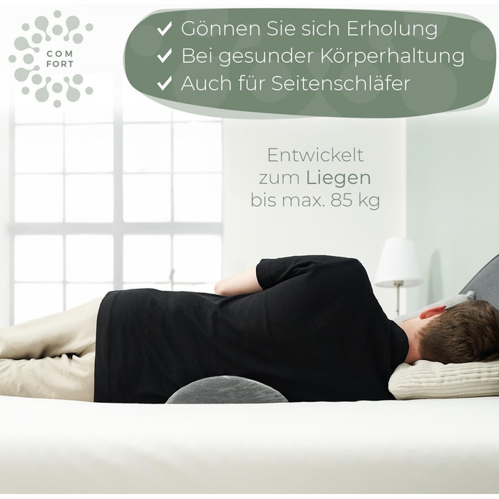 Ергономічна подушка для поперекової опори WELL B4 для ліжка та дивана - Поперекова опорна подушка для підтримки спини лежачи - Подушка для лордозу поперекового відділу хребта - Подушка для підтримки спини, Поперекова опорна подушка - СІРА