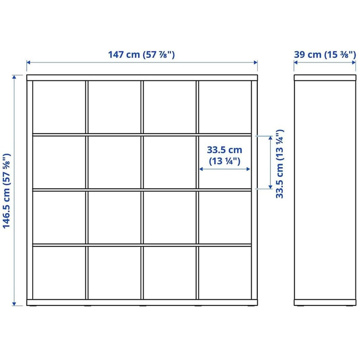 Полиця, біла, 147 x 147 см