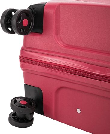 Валіза Wings з твердим корпусом - велика дорожня валіза та візок - надлегка валіза на колесах - ручна поклажа - валіза з замком - маленький візок для літака, біла, 56x421,5 см