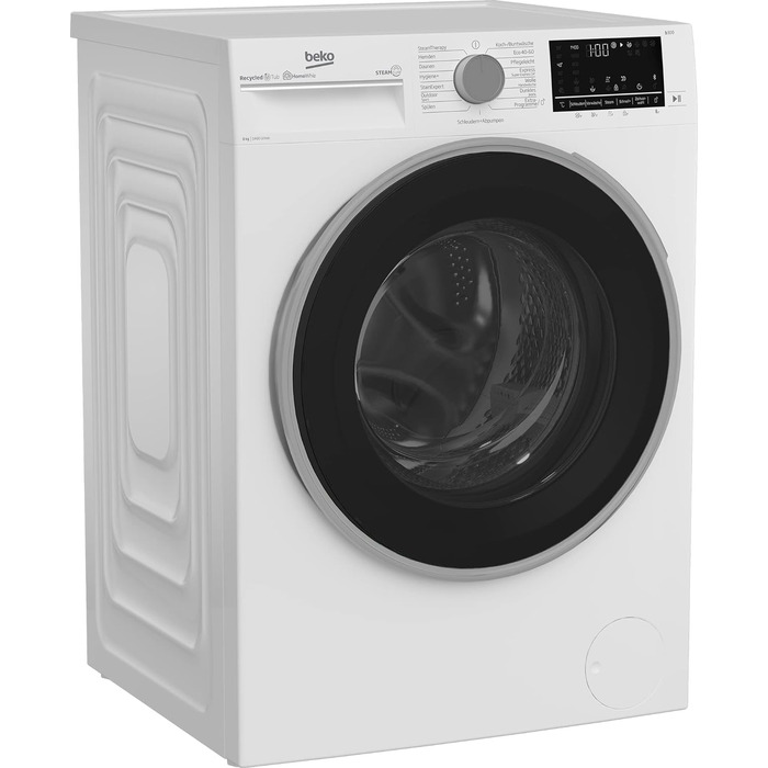 Сушильна машина Beko B5T4824IF bPRO 500 до 8 кг, клас енергоспоживання A, з тепловим насосом підходить для алергіків, 15 програм,  дизайн преміум-класу, білий