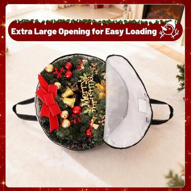 Коробки для зберігання, корони, 2 прозорі кишені для гірлянд органайзер для декорування гірляндами, для різдвяних вечірок, Хеллоуїна, зберігання вдома, шафі, гаражі 76 x 20 см