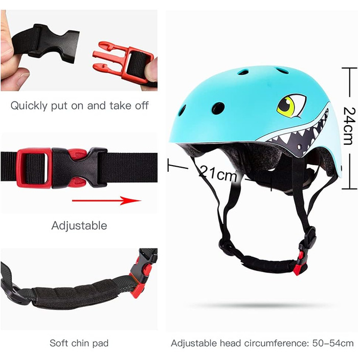 Дитячий шолом XIAPIA 2-5 років легкий велосипедний шолом регульований шолом для фігуристів для балансу велосипеда мотоцикл, дитячи