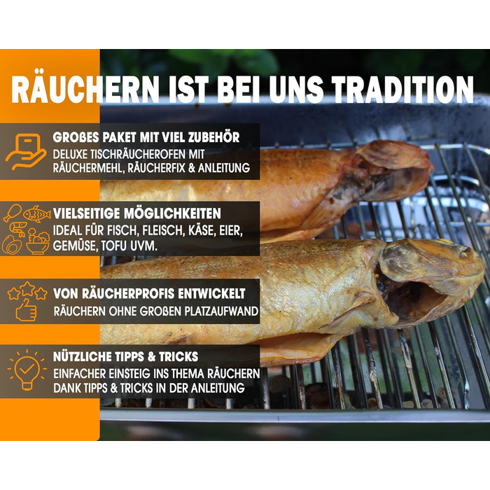 Піч Angel-Berger Deluxe з аксесуарами Коптильня з нержавіючої сталі Коптильня з коптильним борошном Розчин для копчення Інструкції