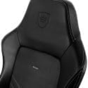 Ігрове крісло noblechairs Hero, вантажопідйомність 150 кг, офісне крісло зі штучної шкіри, ергономічне, письмове крісло, чорний/платиново-білий, обертове комп&39ютерне крісло з колесами, ігрове крісло, в комплекті подушка, чорна/біла штучна шкіра