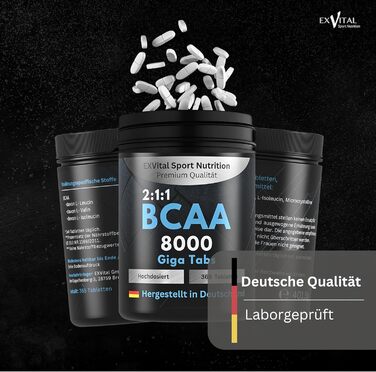 Веганський амінокислотний комплекс BCAA, 365 таблеток