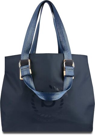 Жіноча сумка для шопінгу нейлонова з кишенею RFID, 39 x 17 x 34 см, синя