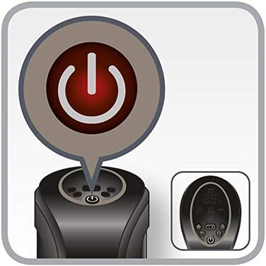 Вт Електричний обігрівач Енергозберігаючий Для використання в приміщенні, Чорний, 22,5 x 21,8 x 81,5 см, 1-в-1 обігрів, 9420 Intense Comfort Hot Ceramic Tower Heater Fan 2400