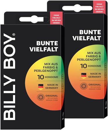 Презервативи BILLY BOY “Кольорова різноманітність”, 20 шт