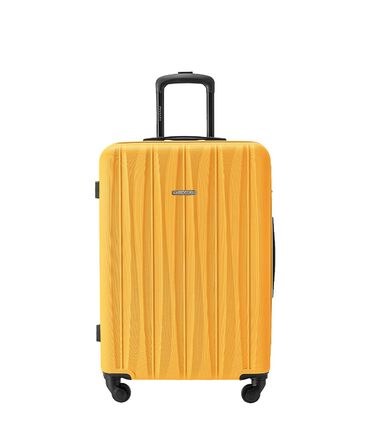Валіза Puccini Bali, жорсткий корпус, середній розмір, жовтий колір (6)