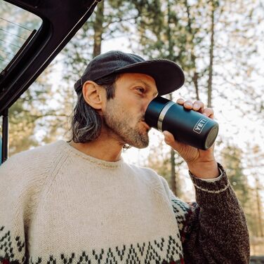 Дорожня пляшка YETI Rambler об&39ємом 355 мл (12 унцій) з герметичною кришкою, термос з нержавіючої сталі з вакуумною ізоляцією чорний колір