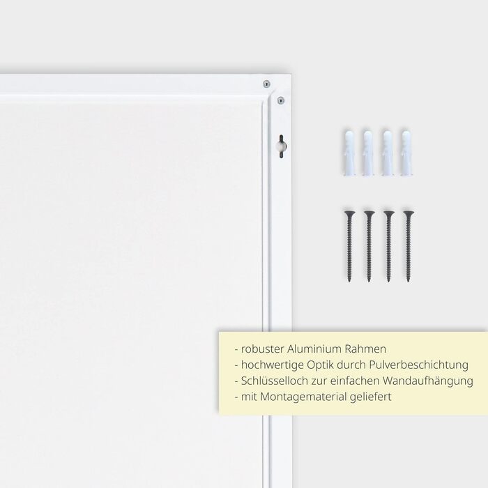 НАСТІННА КАНІКУЛА - Ваше зображення на акрилі - Comfort Edition XXL - 100x60 см акрилове скло з друком вашого власного фото - високоякісна біла алюмінієва рама, включаючи настінне кріплення - друк Ultra HD - Зроблено в Німеччині 100Д x 60Ш см Колір рами Б