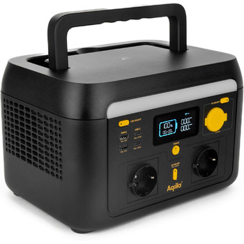 Електростанція 1000 Вт, 614 Втгод, портативна електростанція LiFePo4, BMS, 51,2 В, 12 Аг, 2 шт. чиста синусоїда змінного струму, підключення до автомобіля 12 В, мобільне накопичувач енергії, WiFi, генератор для кемпінгу, відключення електроенергії тощо.