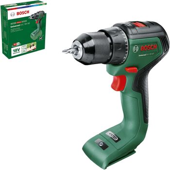 Дім і сад Bosch UniversalDrill 18V-60 акумуляторний дриль-шуруповерт (без акумулятора, 18 В, в коробці) чорний