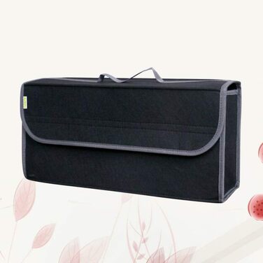 Органайзер для багажника автомобіля з кришкою, складний органайзер для інструментів та речей, чорний