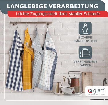 Набір з 10 чайних рушників рушники кухонні, 50х70 см, 100 бавовна Oeko-TEX Standard 100, сірі, попередньо випрані, серветки для ку