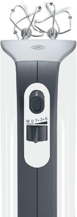 Ручний міксер Bosch Styline MFQ49300, 5 швидкостей, 2 віночки та гаки для тіста з нержавіючої сталі, спіральний кабель, 850 Вт, бі