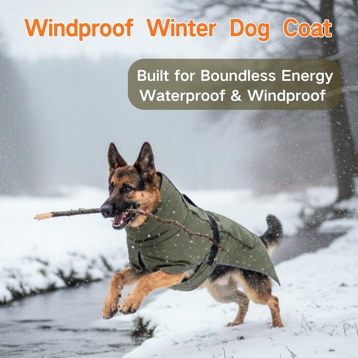 Водонепроникний дощовик для собак, регульований дощовик для великих та середніх собак, вітрозахисний теплий костюм для собак, лабрадор, хаскі (зелений, розмір M) M Зелений