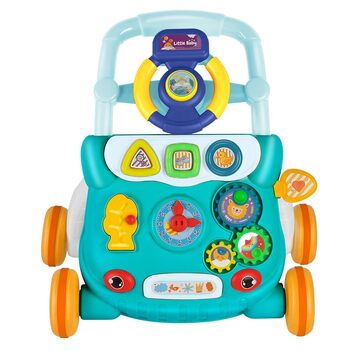 Дитячі ходунки для навчання сидіти та стояти, подарунок для малюків від 9 місяців для хлопчиків та дівчаток, розширювані, 3 в 1, 62 x 68 x 36-81 см, зелені YR60163402