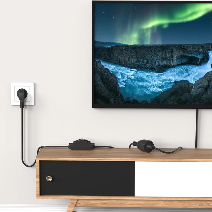 Подовжувач із захисним контактом 2M, подовжувач з вимикачем, кабель Schuko, 16A 250V для зовнішнього або внутрішнього використання, будинок, офіс