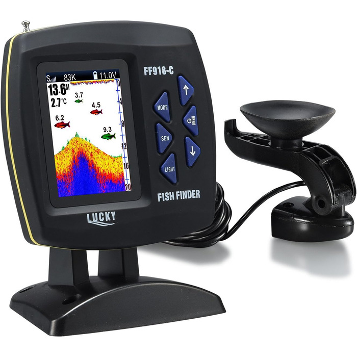З кольоровим екраном Ехолот для човнів з подвійною частотою