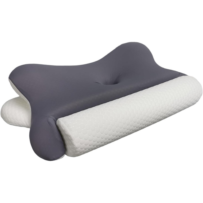 Подушка для шиї, ортопедична подушка 2-в-1 з валиком для шиї, ергономічна подушка з піни з ефектом пам&39яті для сну на боці - подушка для сну для шиї та сну - переможець тесту на подушку для підтримки шиї