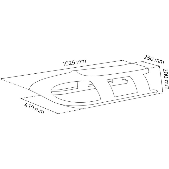 Просперпласт дитячі санки Санки з металевими рейками та мотузкою сині
