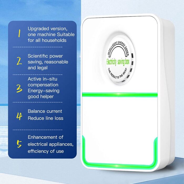 Енергозберігаюча, енергозберігаюча коробка - 90-250 В енергозберігаюча - високоефективний інтелектуальний електричний заощаджувач, енергозберігаюча вилка, енергозберігаючий пристрій для дому