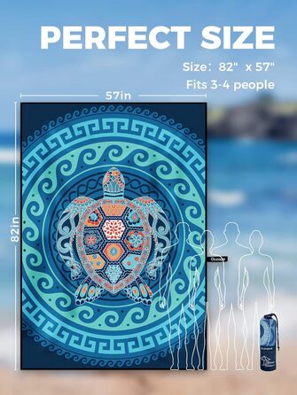 Пляжний рушник з мікрофібри OCOOPA, швидковисихаючий, великий 200x145 см, суперпоглинаючий, без піску, для чоловіків та жінок XL-2