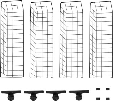 Набір із 2 металевих кошиків SoBuy для телескопічної гардеробної системи кошики для вішалки для одягу та карниза FRG34-P02