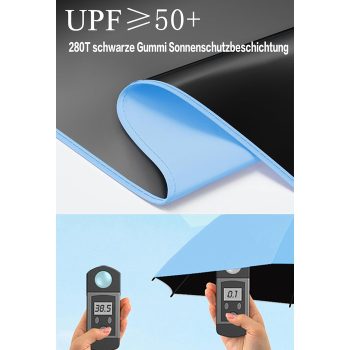 Міні-парасолька Moorrlii Travel для портмоне з чохлом, маленька, компактна, захист від ультрафіолету, сонячного світла, маленька с