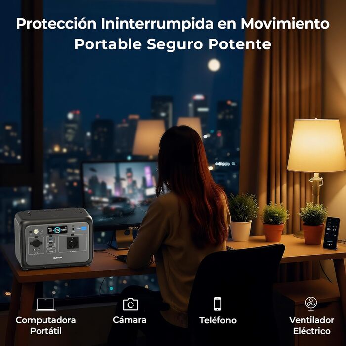 Портативна електростанція OUKITEL P800 потужністю 800 Вт, сонячний генератор з акумулятором LiFePO4 ємністю 512 Втгод, генератор з виходами USB-A та USB-C, пікова потужність 1600 Вт, швидка зарядка, 6 кг для кемпінгу, подорожей, використання на свіжому по