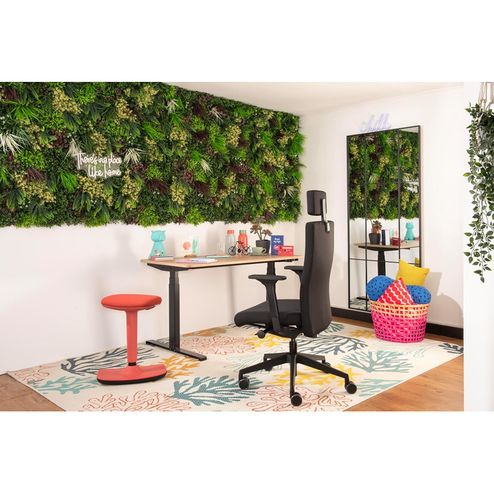 З підголівником ергономічне офісне крісло чорний сучасний дизайн домашній офіс екологічно сертифіковане від Dauphin Black з підголівником, 9246