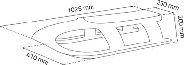 Просперпласт дитячі санки Санки з металевими рейками та мотузкою сині