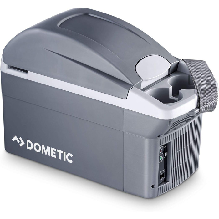 Портативний термоелектричний охолоджувач/нагрівач, 8 літрів, 12 В для легкового та вантажного автомобіля, сірий одинарний, 08